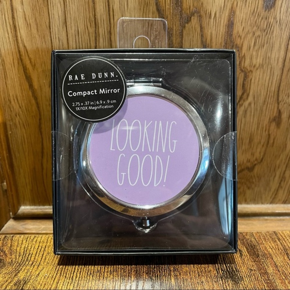 Rae Dunn Light Purple LOOKING GOOD! Compact Mirror BRAND NEW!!